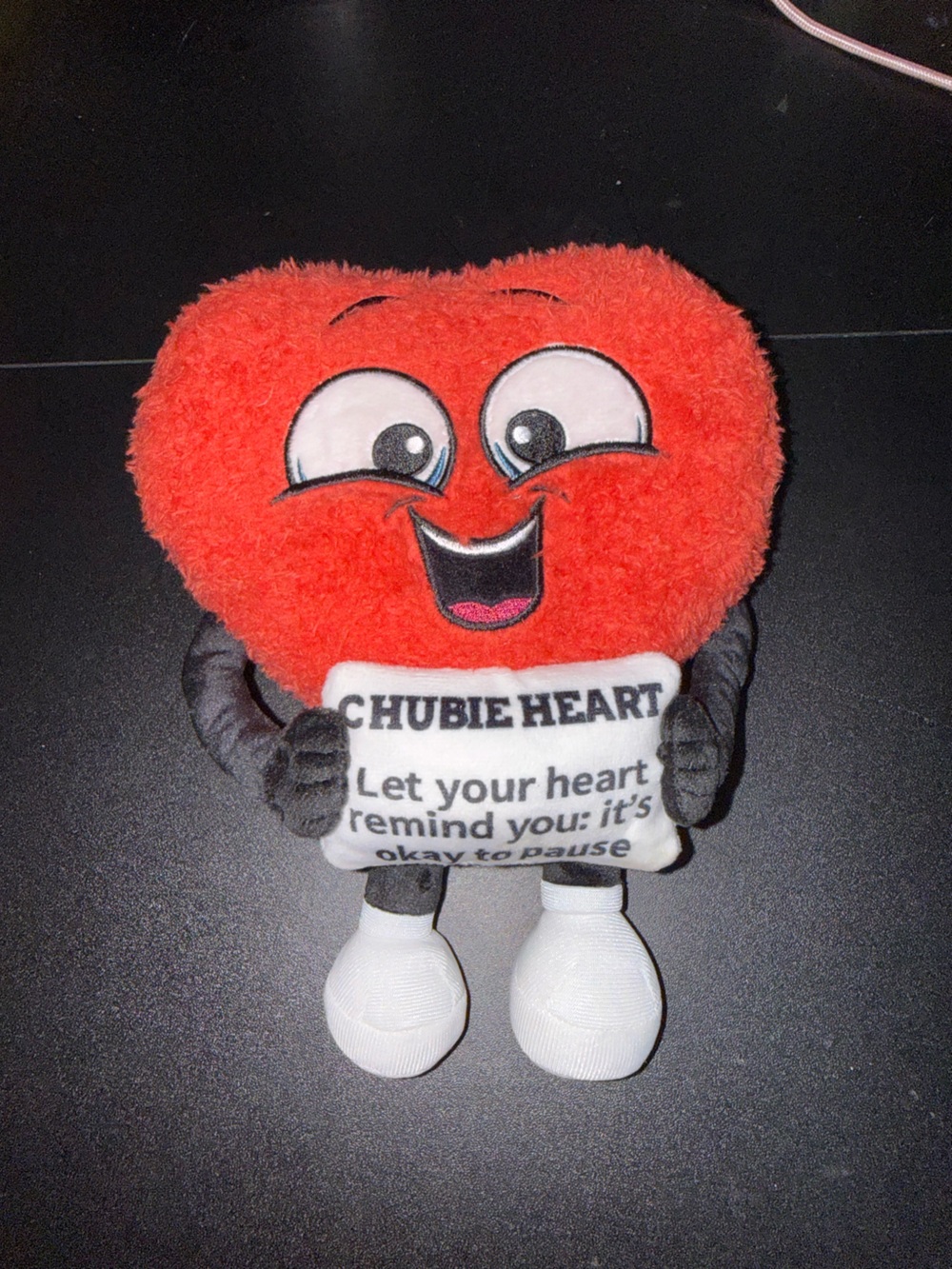 chubbies Red Heart Plush Accent Pillow